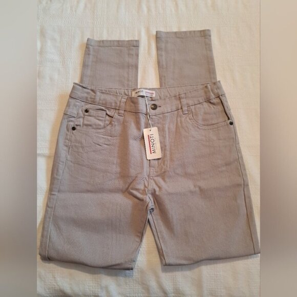 Minoti boys size 12- 13 years, 5 pocket, gray pants, NWT - Picture 2 of 10